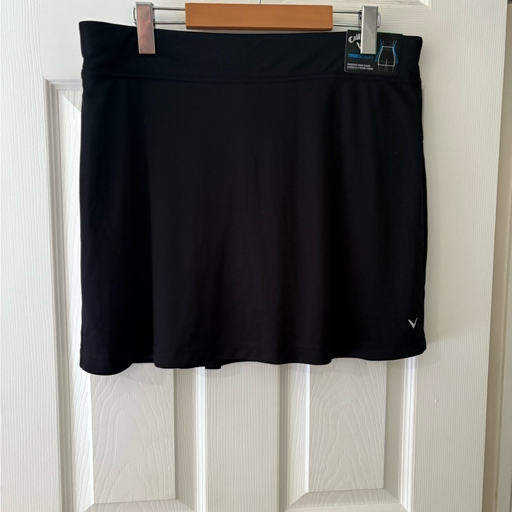 Callaway NWT women’s black skirt large shape control golf tennis skort